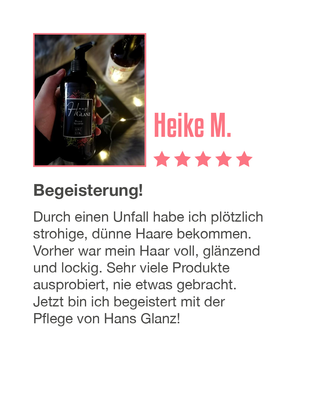 Hans Glanz Pflege Shampoo – Bild 5